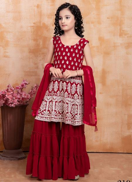 Maroon Colour Aaradhna 28 Wedding Wear Georgette Designer Kids Salwar Suits Collection Aaradhna219